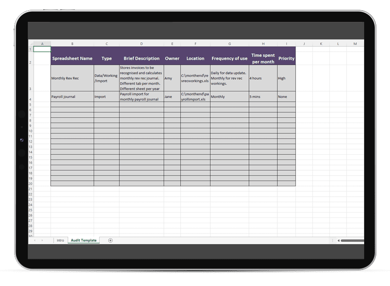 Reduce your reliance on spreadsheets